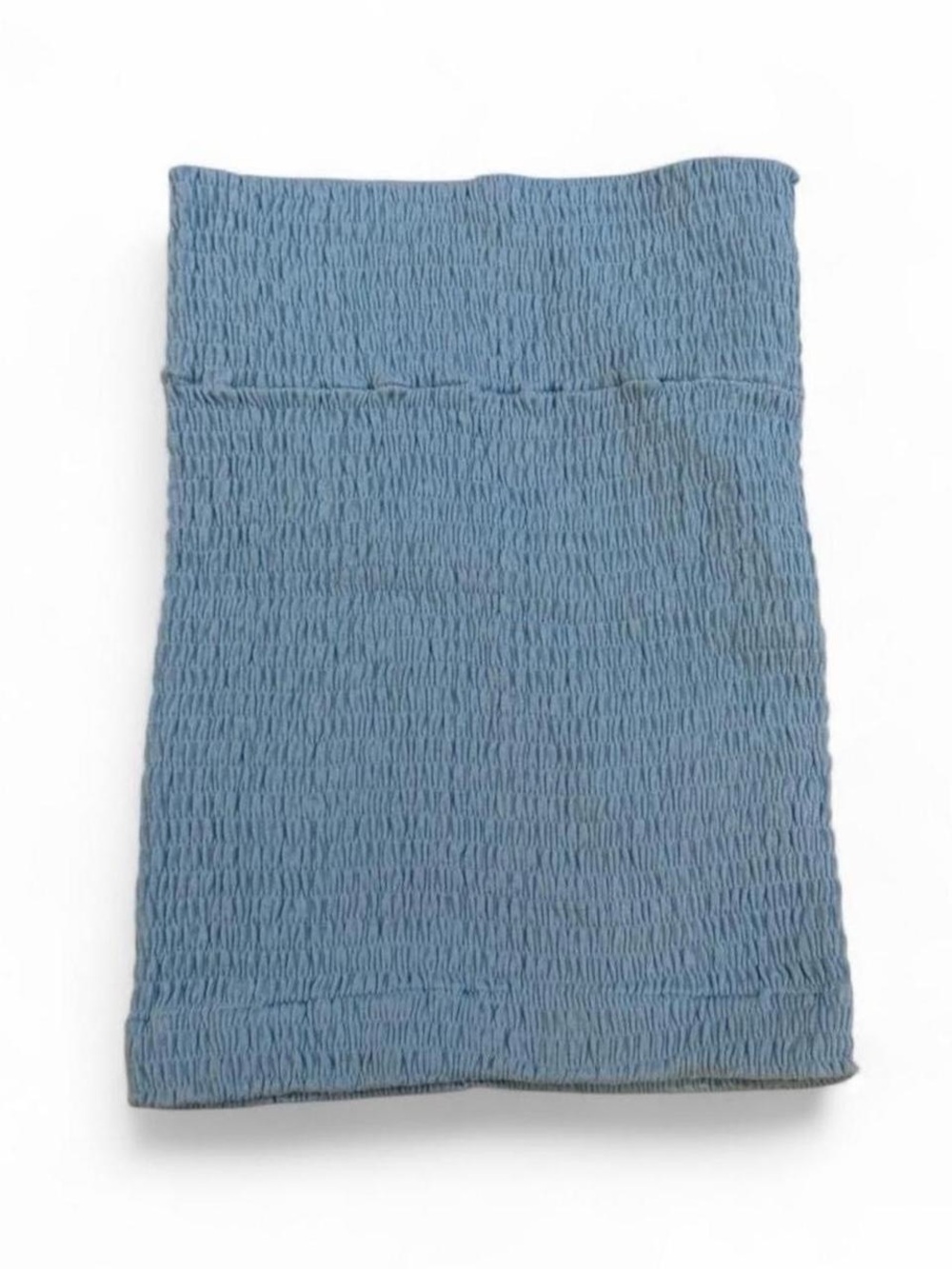 Michele Smocked Tube Top in Dusty Blue